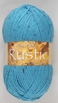 James C Brett - Rustic Aran Tweed - DAT53 Azure